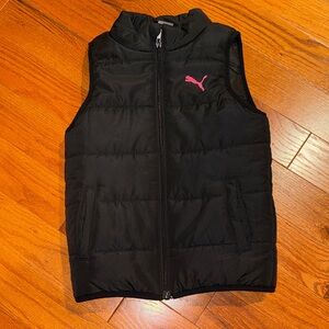 Puma Black Puffy full zip Vest 6X